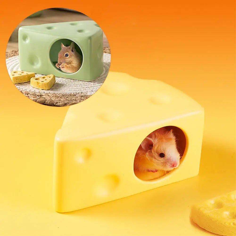 Wholesale Bulk Creative Cheese - Shaped Ceramics Hamster House Hideout - Cute Hamster Bed, Landscape Product To Keep Your Hamster Cool - Furbury