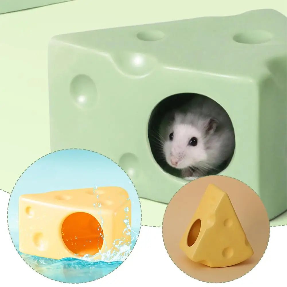 Wholesale Bulk Creative Cheese - Shaped Ceramics Hamster House Hideout - Cute Hamster Bed, Landscape Product To Keep Your Hamster Cool - Furbury