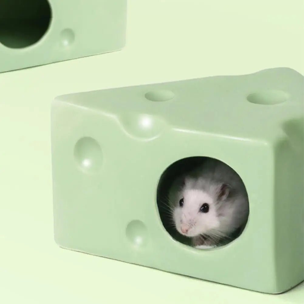 Wholesale Bulk Creative Cheese - Shaped Ceramics Hamster House Hideout - Cute Hamster Bed, Landscape Product To Keep Your Hamster Cool - Furbury