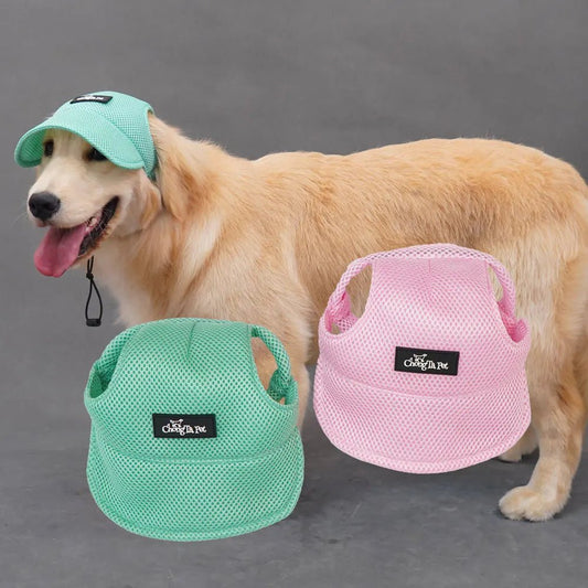 Wholesale Bulk Dog Baseball Cap Mesh Pet Dog Hat Breathable for Small Medium Dogs Ear Holes Adjustable Dog Hat Pet Accessories - Furbury
