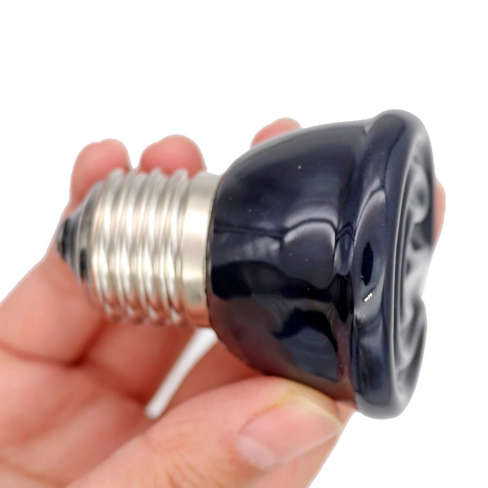 Wholesale Bulk E27 Pet Heating Lamp for Turtle Snake lizard Infrared Ceramic Emitter Heat Light 50W/75W/100W Reptile Lamp Reptile Light EU Plug - Furbury
