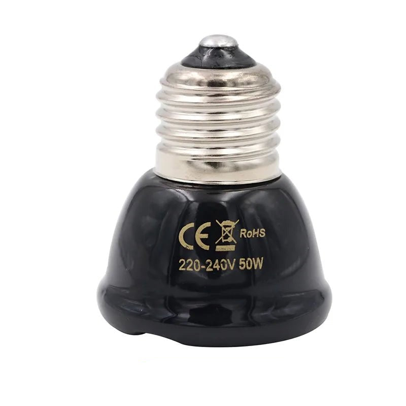 Wholesale Bulk E27 Pet Heating Lamp for Turtle Snake lizard Infrared Ceramic Emitter Heat Light 50W/75W/100W Reptile Lamp Reptile Light EU Plug - Furbury
