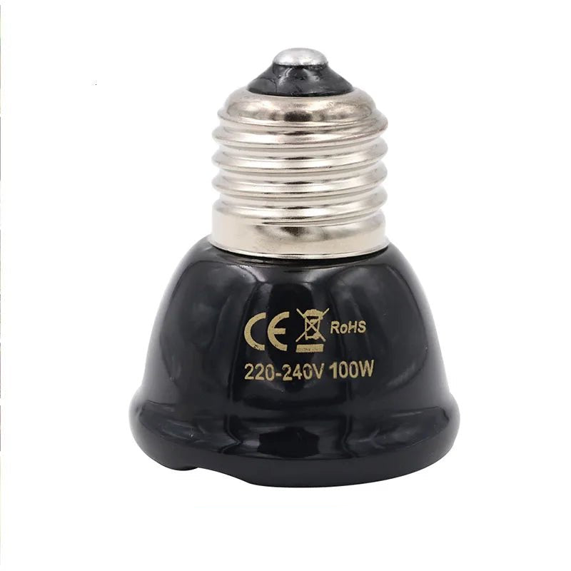 Wholesale Bulk E27 Pet Heating Lamp for Turtle Snake lizard Infrared Ceramic Emitter Heat Light 50W/75W/100W Reptile Lamp Reptile Light EU Plug - Furbury