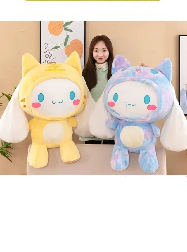 Wholesale Bulk Giant Sanrio Kawaii Cinnamoroll Dog Plush Toys Pillow Stuffed Animal Comfort Soft Dolls Kids Birthday Gifts Cartoon Anime Toys - Furbury