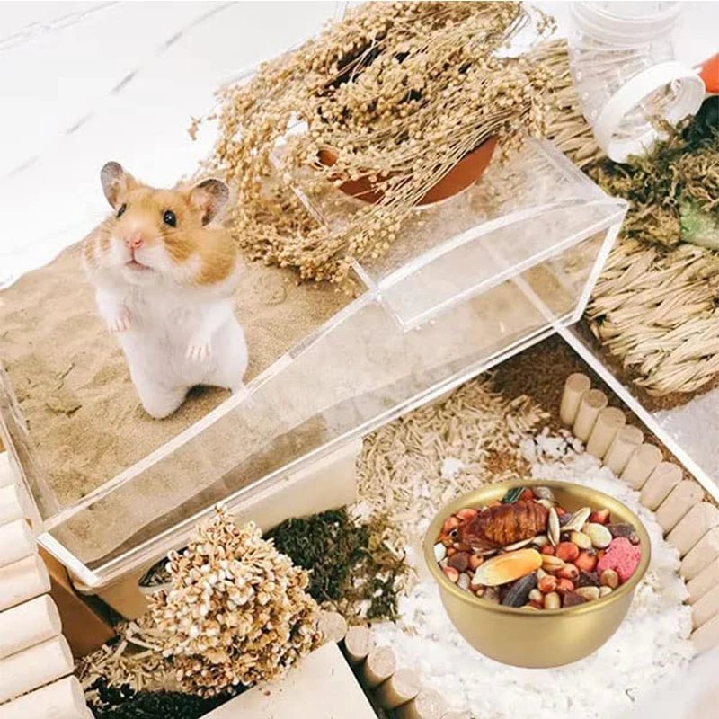 Wholesale Bulk Hamster Bowl Stainless Steel Hamster Feeder Bowl for Small Animal Hamster Hedgehog Chinchilla Rat Feeder Guinea Pigs Assessories - Furbury