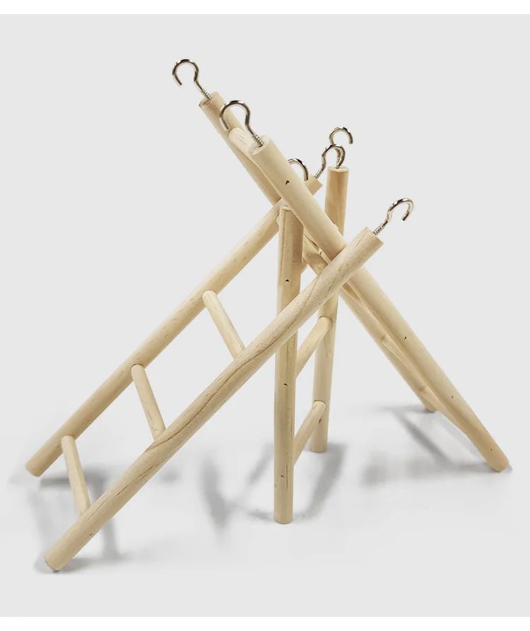 Wholesale Bulk Hamster Parrot Toys Hanging Cage Climbing Ladders with Natural Wood Parrots Suspension Bridge Swing Toys Bird Small Pet Supplies - Furbury