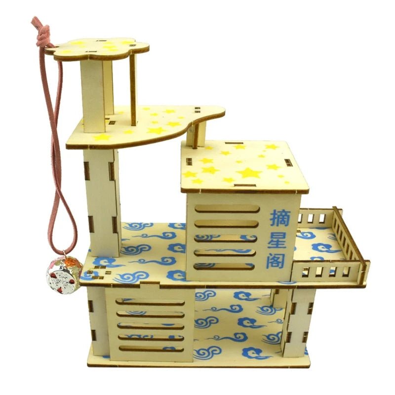 Wholesale Bulk Hamster Wooden Villa House Climbing Toy Hideout Nesting Habitat for Chinchillas Guinea Pigs Small Animals 5 Styles Dropshipping - Furbury