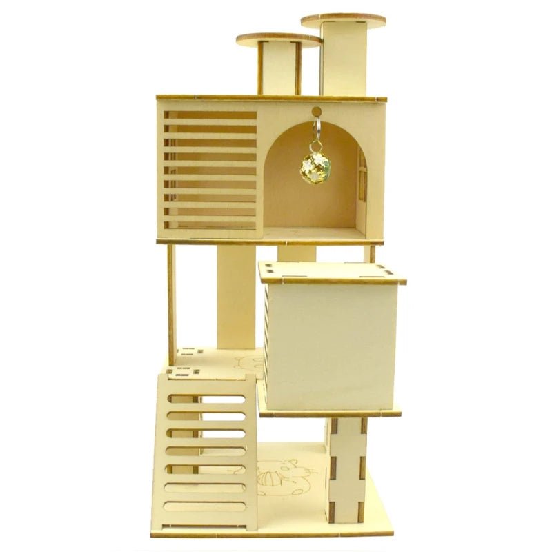 Wholesale Bulk Hamster Wooden Villa House Climbing Toy Hideout Nesting Habitat for Chinchillas Guinea Pigs Small Animals 5 Styles Dropshipping - Furbury