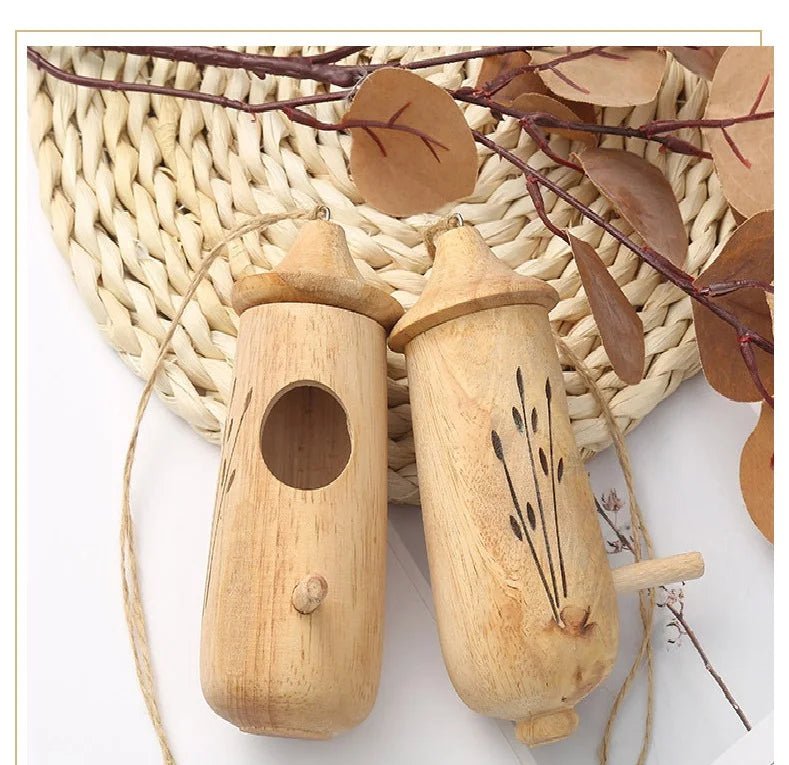 Wholesale Bulk Handmade Wooden Hummingbird House Chalet Hanging Mini Bird Nests Cage for Beautiful Outdoor Patio Garden Decoration Pet Bedroom - Furbury