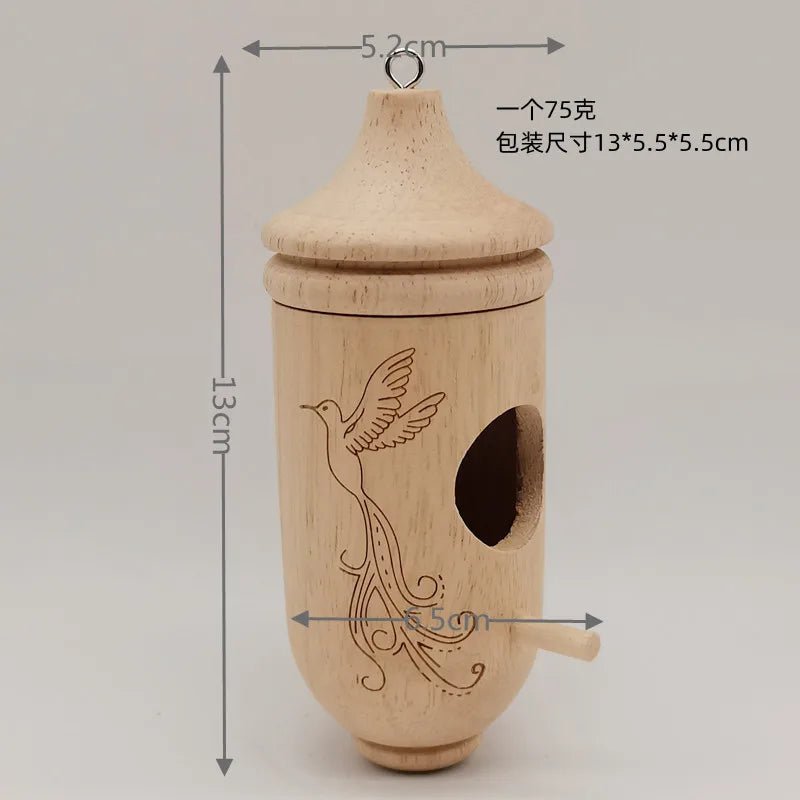 Wholesale Bulk Handmade Wooden Hummingbird House Chalet Hanging Mini Bird Nests Cage for Beautiful Outdoor Patio Garden Decoration Pet Bedroom - Furbury