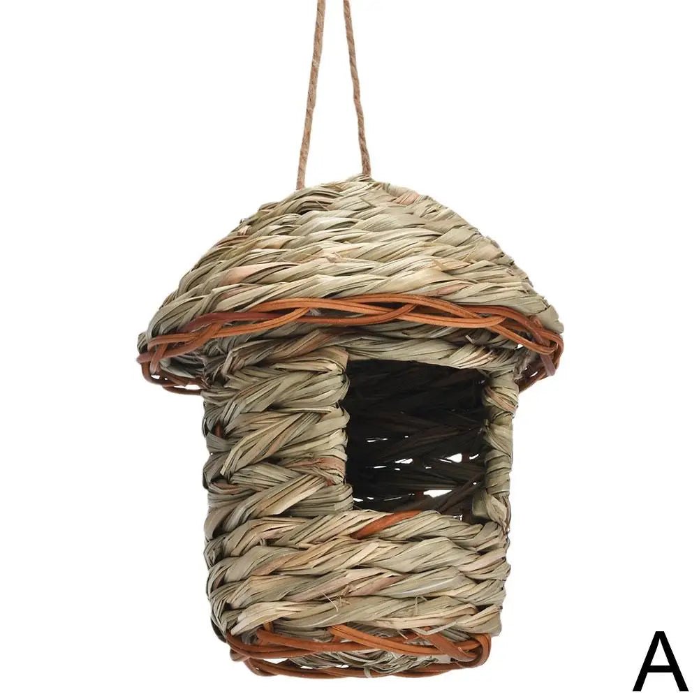 Wholesale Bulk Handwoven Straw Bird Nest Parrot Hatching Outdoor Garden Hanging Hatching Breeding House Nest Bird Accessory - Furbury