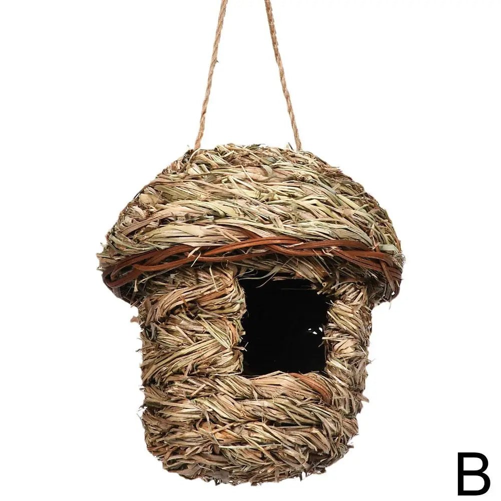 Wholesale Bulk Handwoven Straw Bird Nest Parrot Hatching Outdoor Garden Hanging Hatching Breeding House Nest Bird Accessory - Furbury