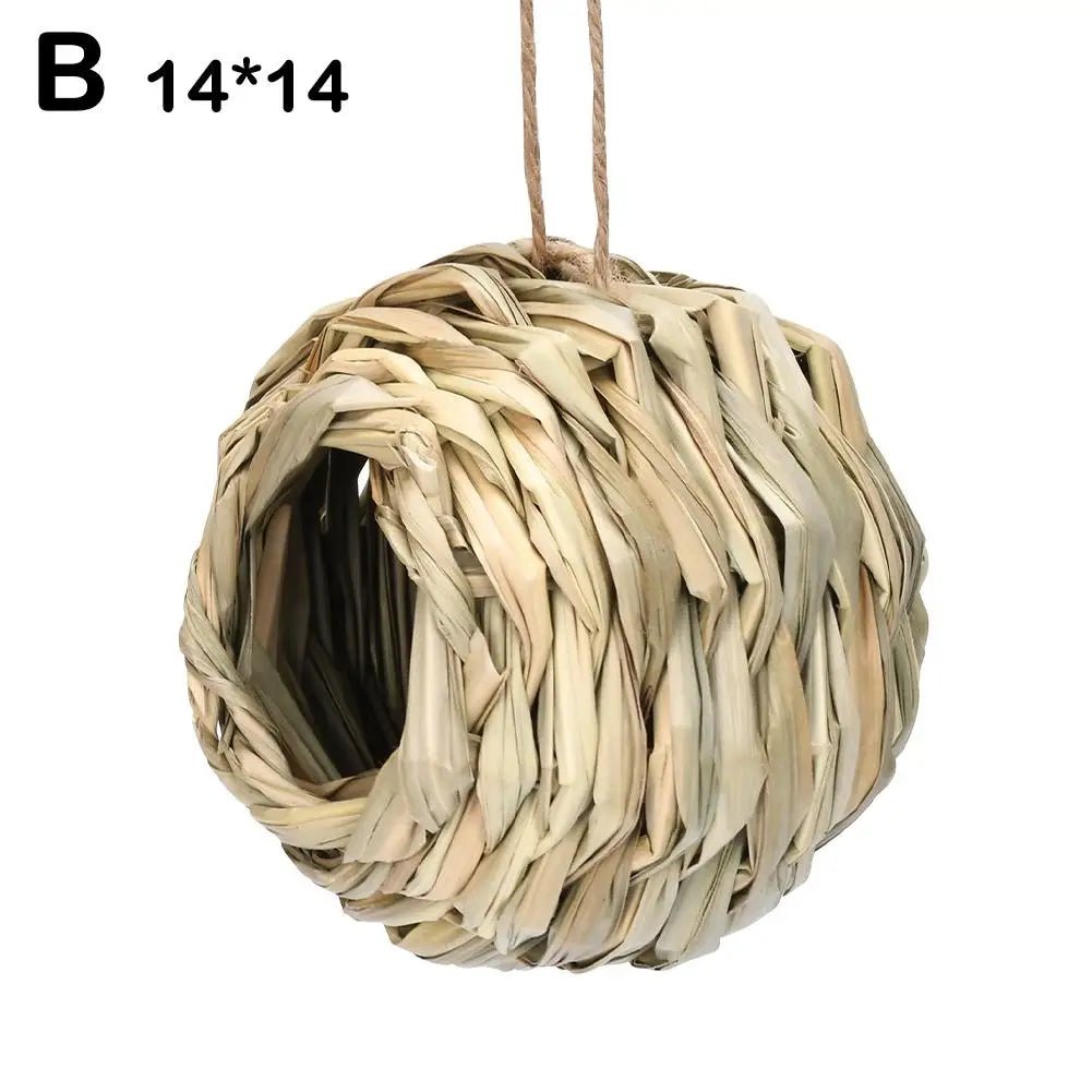 Wholesale Bulk Handwoven Straw Bird Nest Parrot Hatching Outdoor Garden Hanging Hatching Breeding House Nest Bird Accessory - Furbury