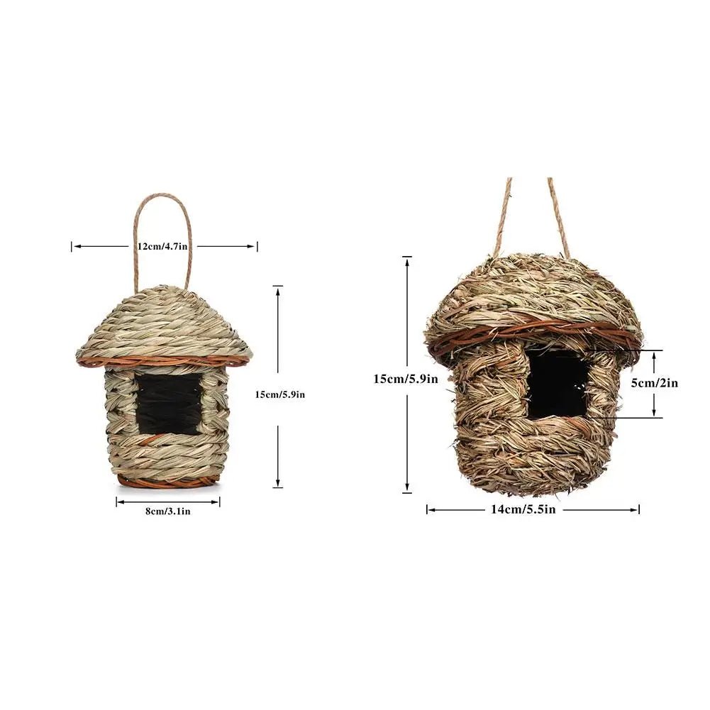Wholesale Bulk Handwoven Straw Bird Nest Parrot Hatching Outdoor Garden Hanging Hatching Breeding House Nest Bird Accessory - Furbury