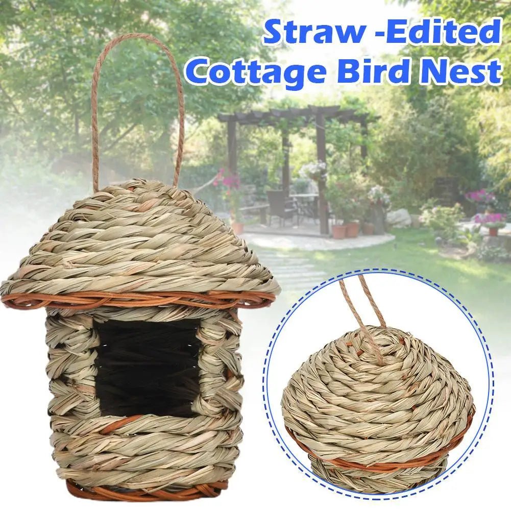 Wholesale Bulk Handwoven Straw Bird Nest Parrot Hatching Outdoor Garden Hanging Hatching Breeding House Nest Bird Accessory - Furbury