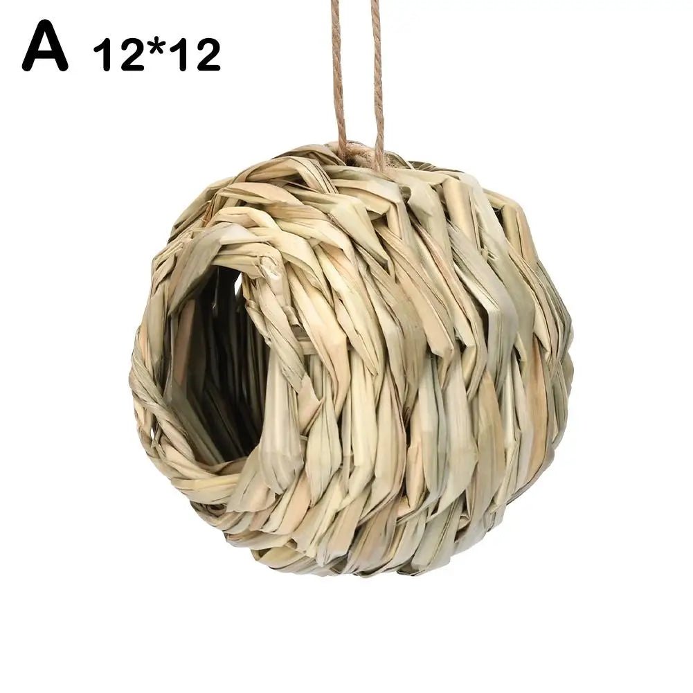 Wholesale Bulk Handwoven Straw Bird Nest Parrot Hatching Outdoor Garden Hanging Hatching Breeding House Nest Bird Accessory - Furbury