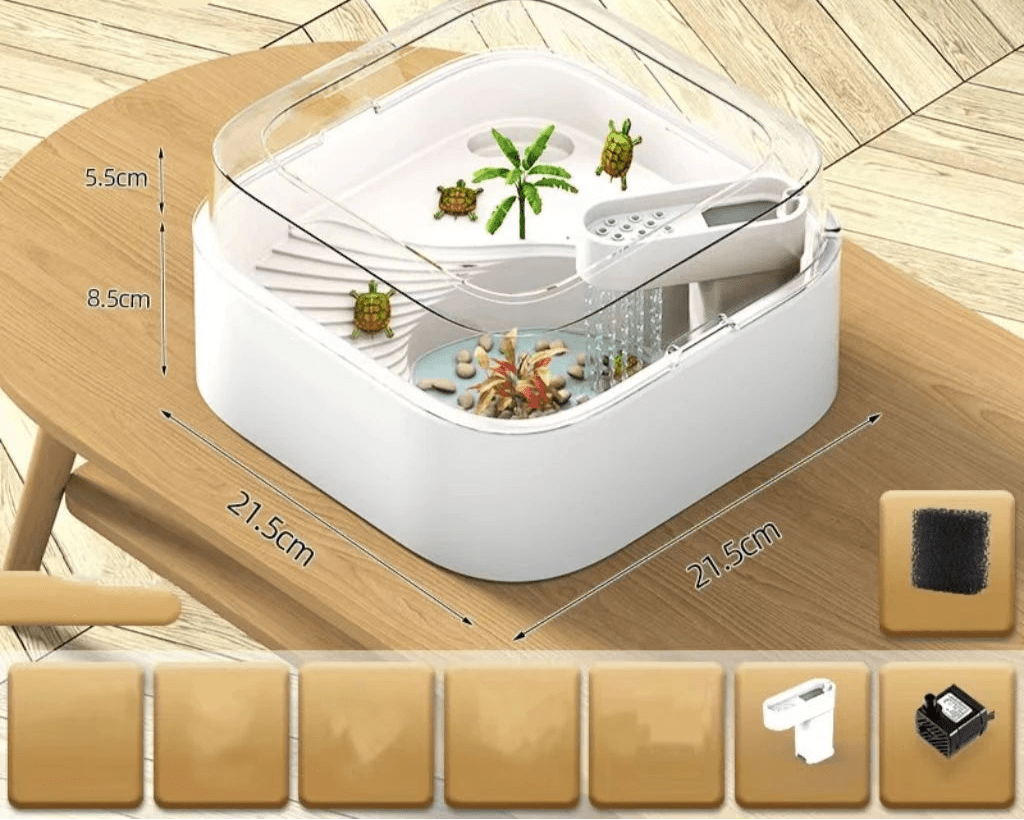 Wholesale Bulk Household turtle tank, ecological dedicated lazy tabletop, small sun drying table, fish tank, water and land breeding tank 220V - Furbury