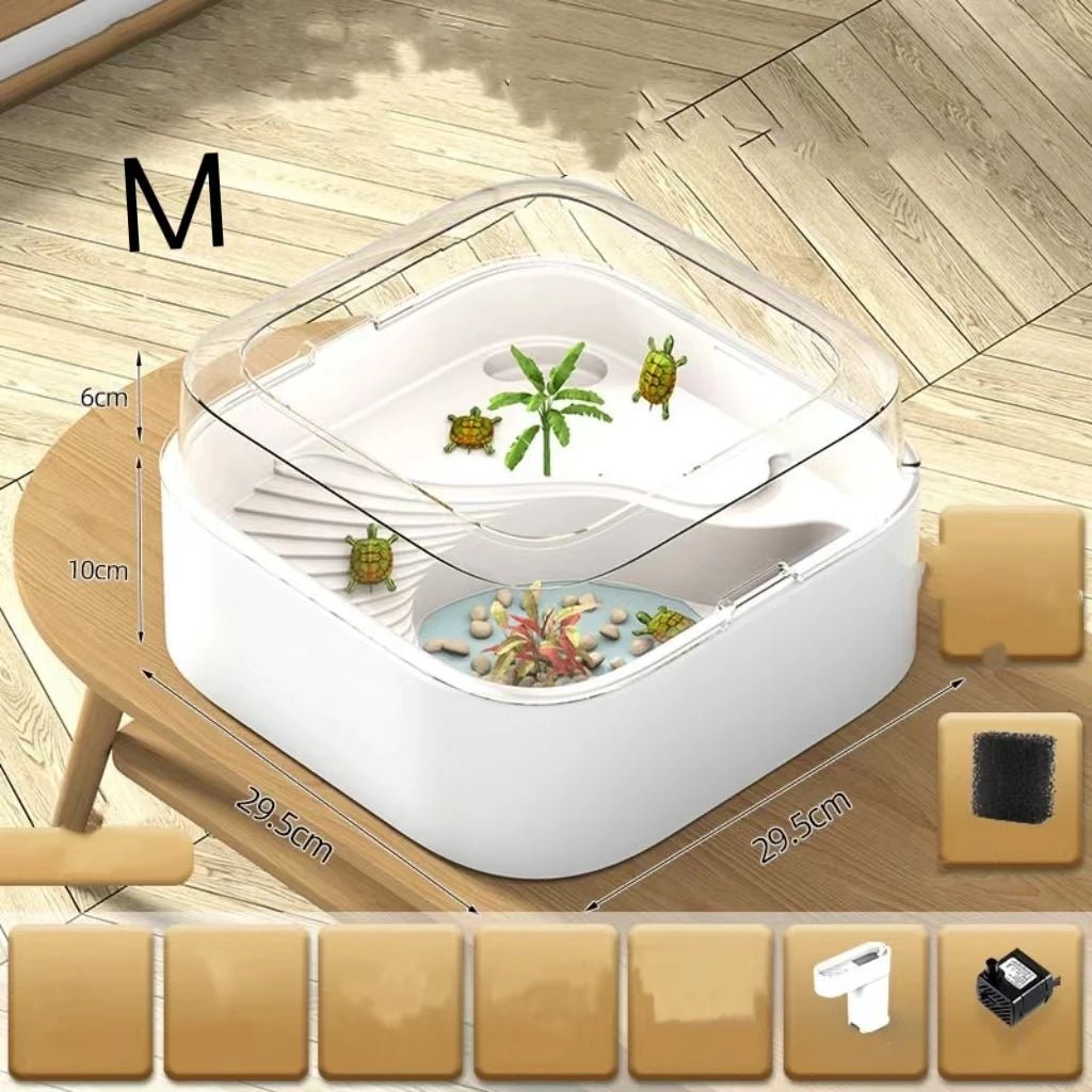 Wholesale Bulk Household turtle tank, ecological dedicated lazy tabletop, small sun drying table, fish tank, water and land breeding tank 220V - Furbury