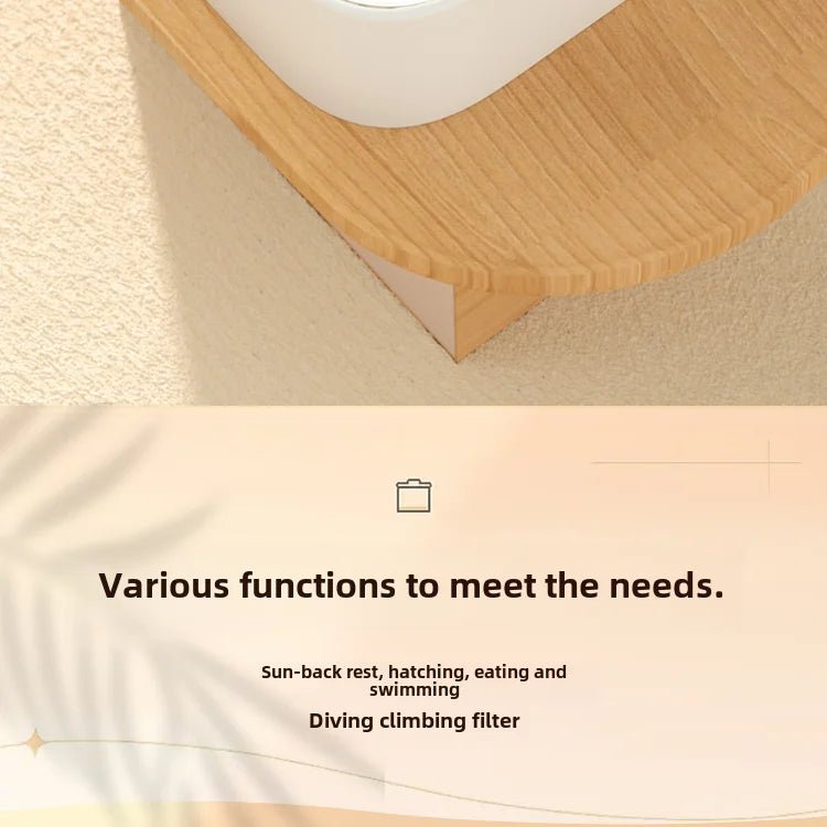 Wholesale Bulk Household turtle tank, ecological dedicated lazy tabletop, small sun drying table, fish tank, water and land breeding tank 220V - Furbury