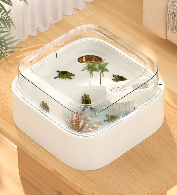 Wholesale Bulk Household turtle tank, ecological dedicated lazy tabletop, small sun drying table, fish tank, water and land breeding tank 220V - Furbury