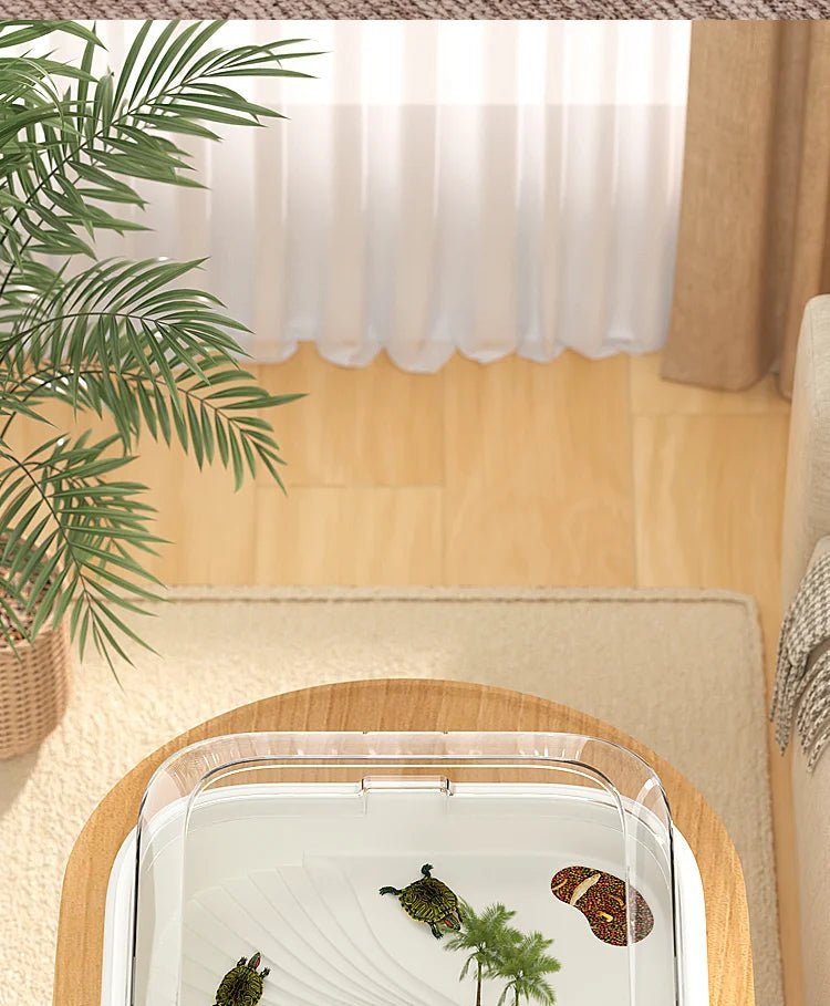 Wholesale Bulk Household turtle tank, ecological dedicated lazy tabletop, small sun drying table, fish tank, water and land breeding tank 220V - Furbury