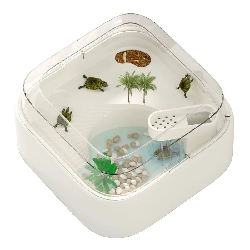 Wholesale Bulk Household turtle tank, ecological dedicated lazy tabletop, small sun drying table, fish tank, water and land breeding tank 220V - Furbury