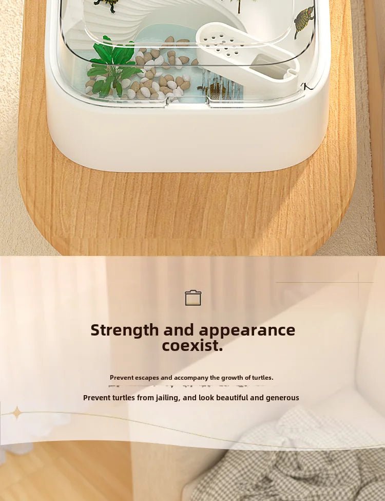 Wholesale Bulk Household turtle tank, ecological dedicated lazy tabletop, small sun drying table, fish tank, water and land breeding tank 220V - Furbury