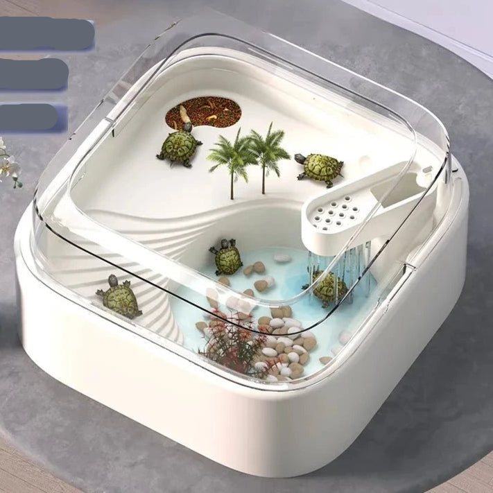 Wholesale Bulk Household turtle tank, ecological dedicated lazy tabletop, small sun drying table, fish tank, water and land breeding tank 220V - Furbury