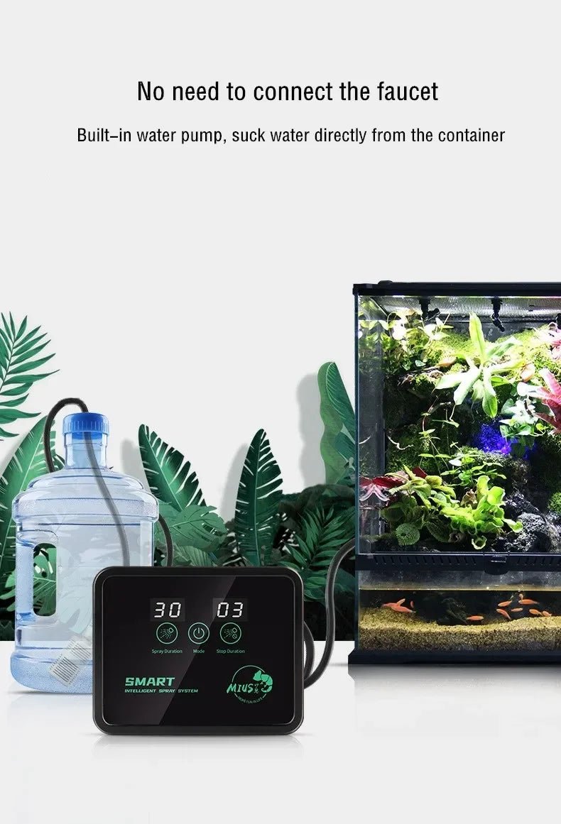 Wholesale Bulk Intelligent Reptile Spray System Mist Rainforest Tank Spray System Kit Sprinkler Control Terrariums Humidifier Electronic Timer - Furbury