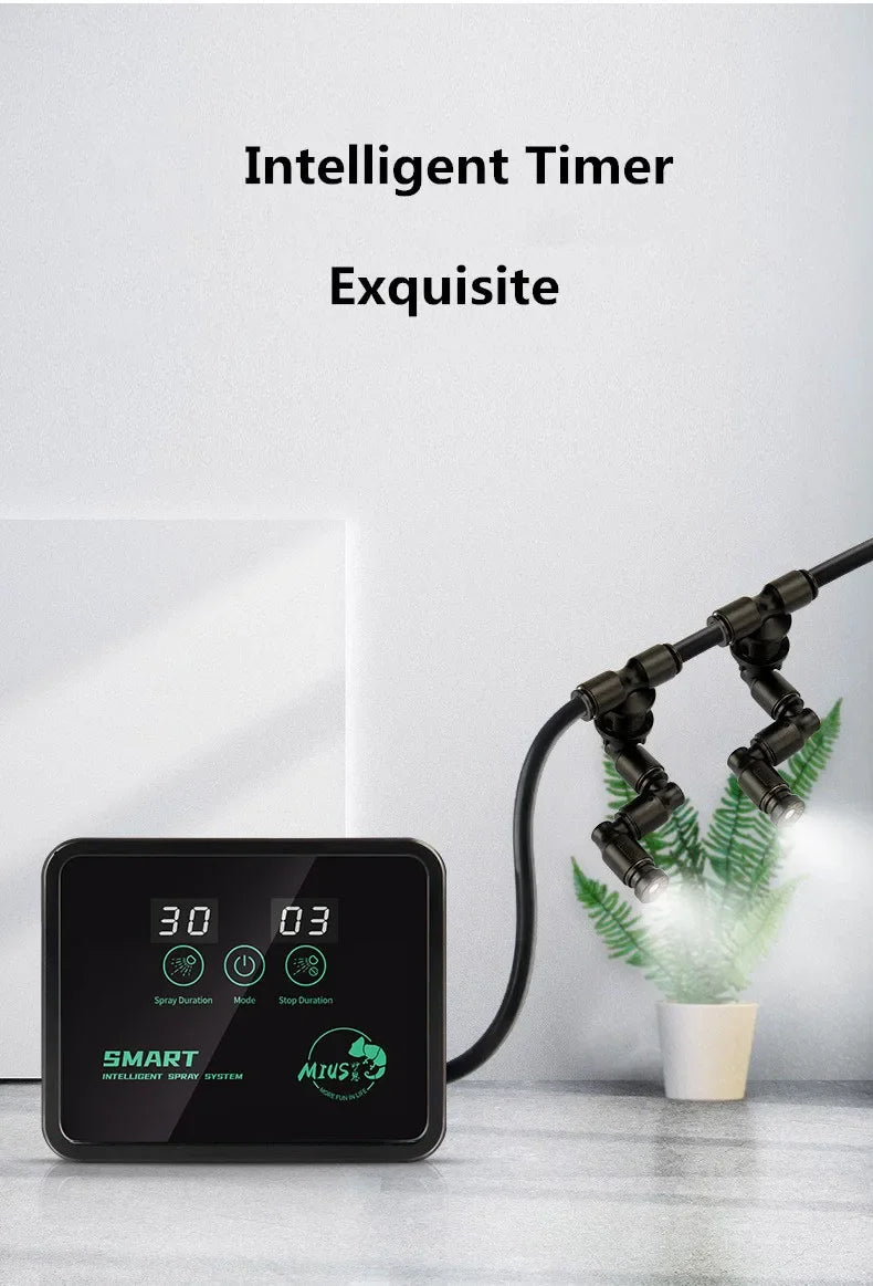 Wholesale Bulk Intelligent Reptile Spray System Mist Rainforest Tank Spray System Kit Sprinkler Control Terrariums Humidifier Electronic Timer - Furbury