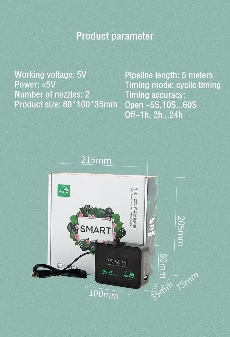 Wholesale Bulk Intelligent Reptile Spray System Mist Rainforest Tank Spray System Kit Sprinkler Control Terrariums Humidifier Electronic Timer - Furbury
