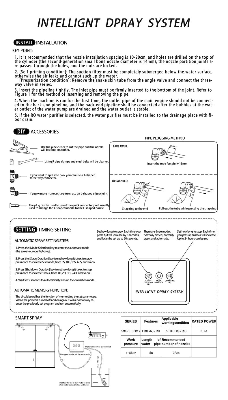 Wholesale Bulk Intelligent Reptile Spray System Mist Rainforest Tank Spray System Kit Sprinkler Control Terrariums Humidifier Electronic Timer - Furbury
