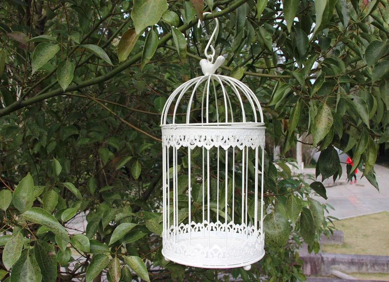 Wholesale Bulk Iron Metal Bird Cage Decoration Hanging Flower Wedding Candle Holder Jewelry - Furbury