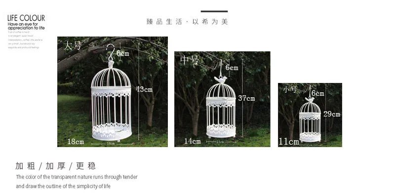 Wholesale Bulk Iron Metal Bird Cage Decoration Hanging Flower Wedding Candle Holder Jewelry - Furbury