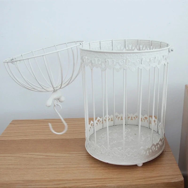 Wholesale Bulk Iron Metal Bird Cage Decoration Hanging Flower Wedding Candle Holder Jewelry - Furbury