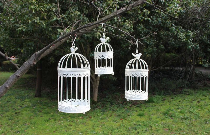 Wholesale Bulk Iron Metal Bird Cage Decoration Hanging Flower Wedding Candle Holder Jewelry - Furbury