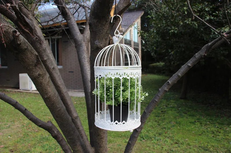 Wholesale Bulk Iron Metal Bird Cage Decoration Hanging Flower Wedding Candle Holder Jewelry - Furbury