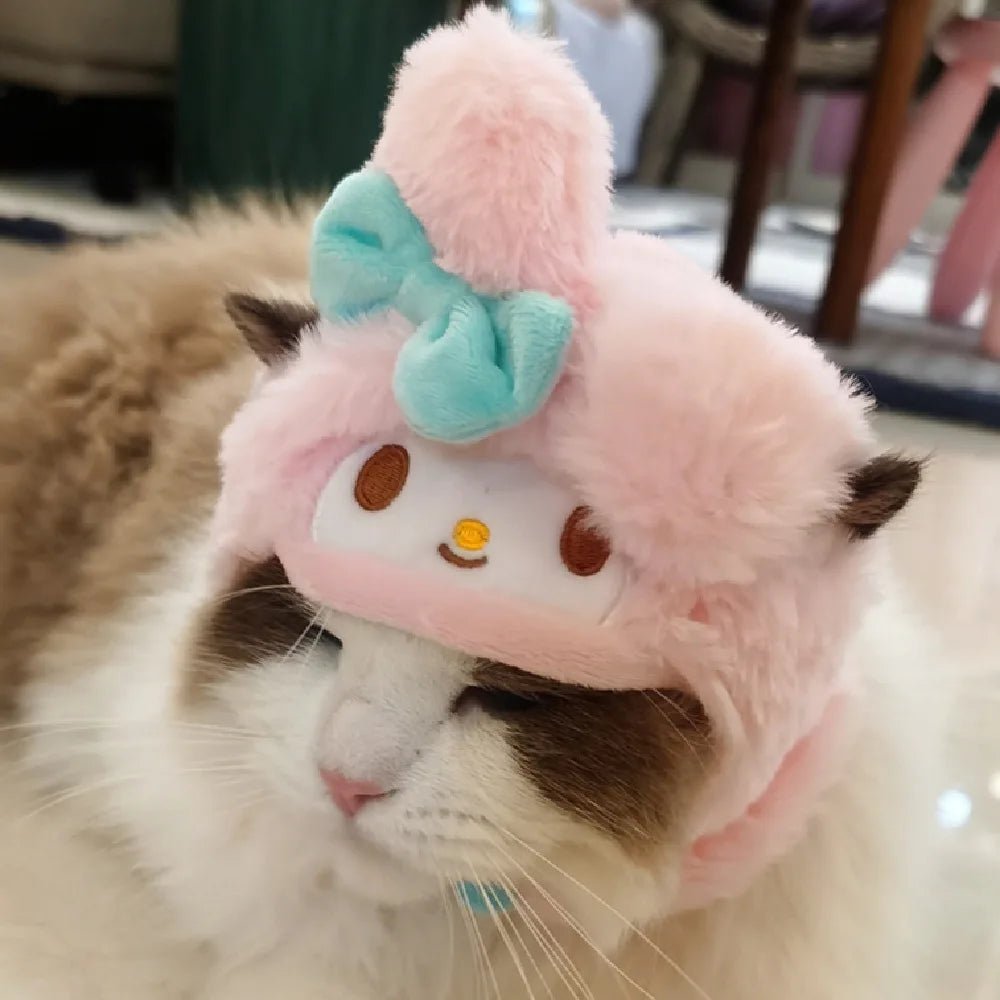 Wholesale Bulk Kawaii Sanrio Pet Hat Hello Kittys Cinnamoroll Accessories Cute Cartoon Anime Plush Puppy Cat Doll Headgear Toys for Girls Gift - Furbury