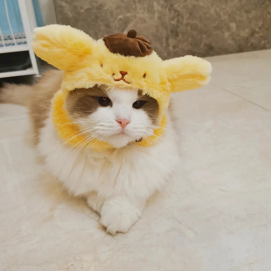Wholesale Bulk Kawaii Sanrio Pet Hat Hello Kittys Cinnamoroll Accessories Cute Cartoon Anime Plush Puppy Cat Doll Headgear Toys for Girls Gift - Furbury