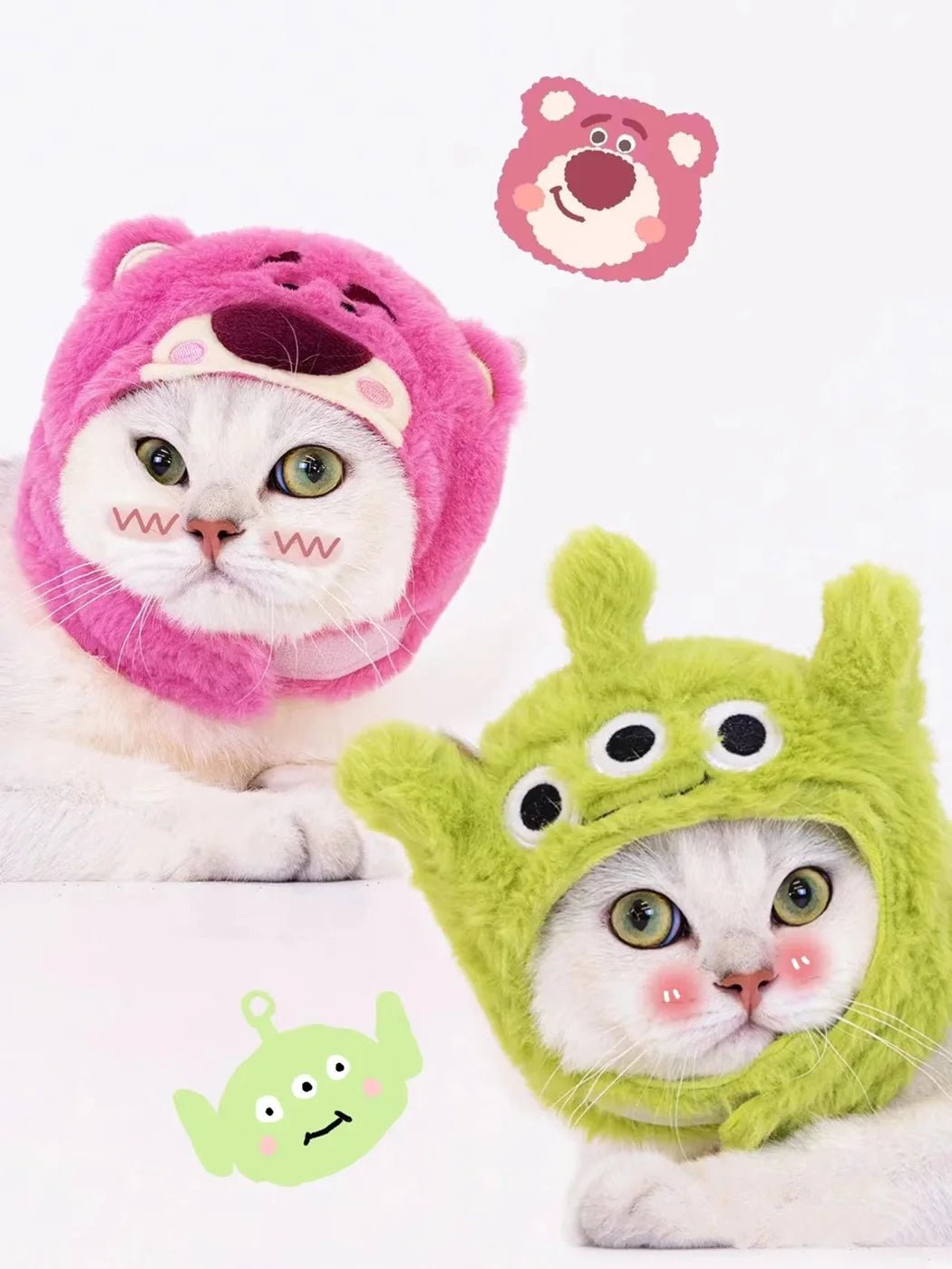 Wholesale Bulk Kawaii Sanrio Pet Hat Hello Kittys Cinnamoroll Accessories Cute Cartoon Anime Plush Puppy Cat Doll Headgear Toys for Girls Gift - Furbury