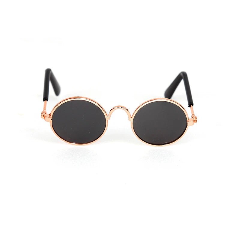 Wholesale Bulk Lovely Vintage Round Cat Sunglasses Reflection Eye wear glasses For Small Dog Cat Pet Photos Pet Products Props Accessories - Furbury