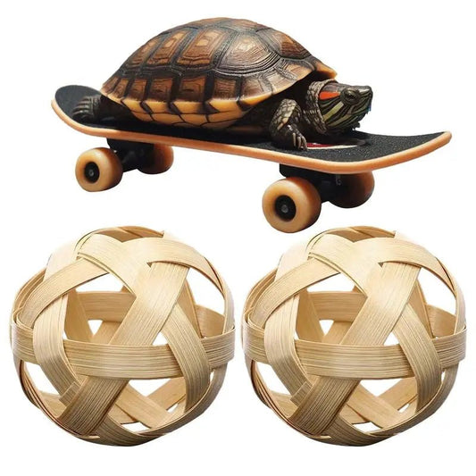 Wholesale Bulk Mini Small Skateboard For Turtles Parrot Toy with 2 Turtle Feeding Ball Fruit Vegetable Holder Finger Skate Board For Tortoise - Furbury