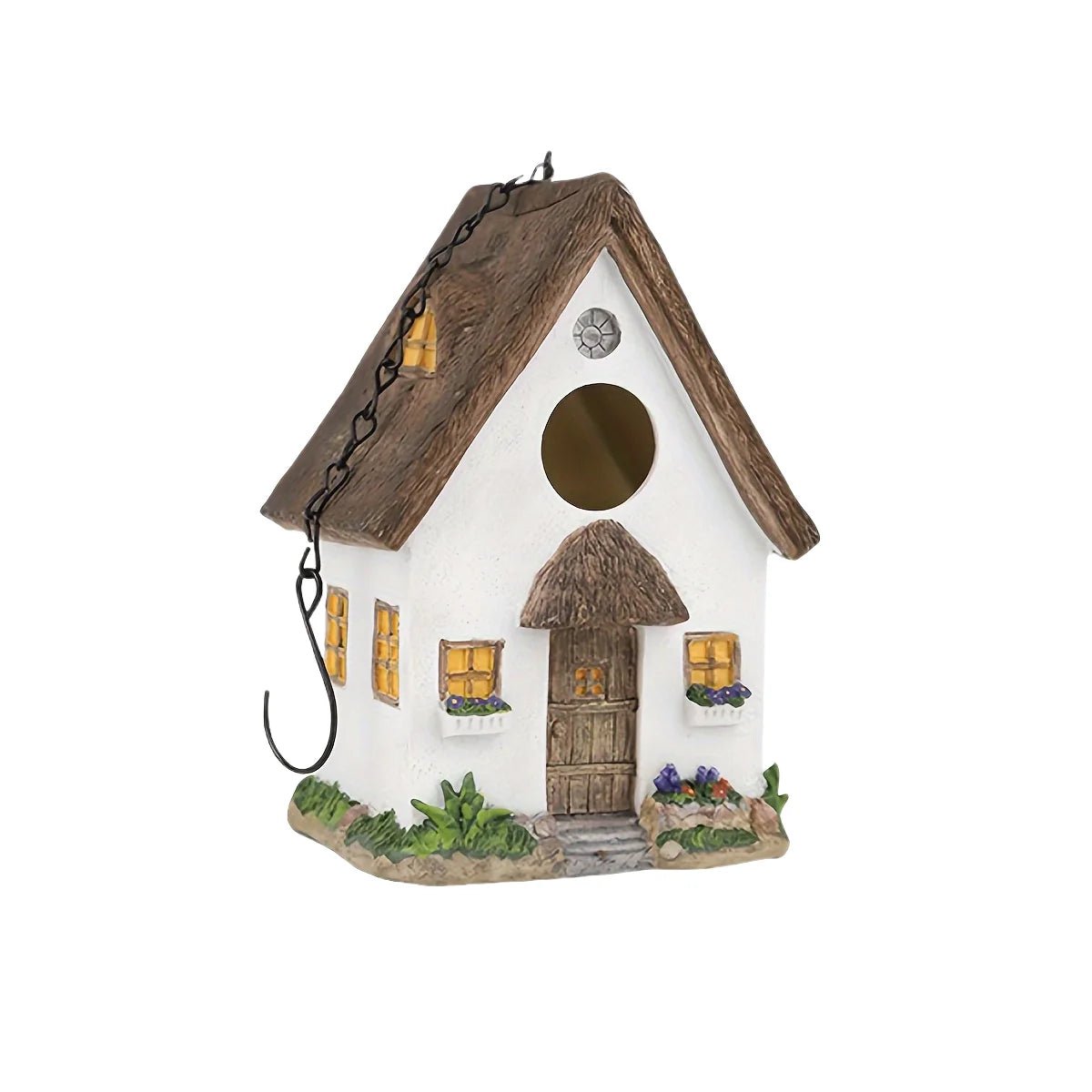 Wholesale Bulk Outdoors Decorative Bird House Hanging Bird's Feeder Resin Yard Country Crafts Landscape Ornaments Bird Parrot Nest Box - Furbury