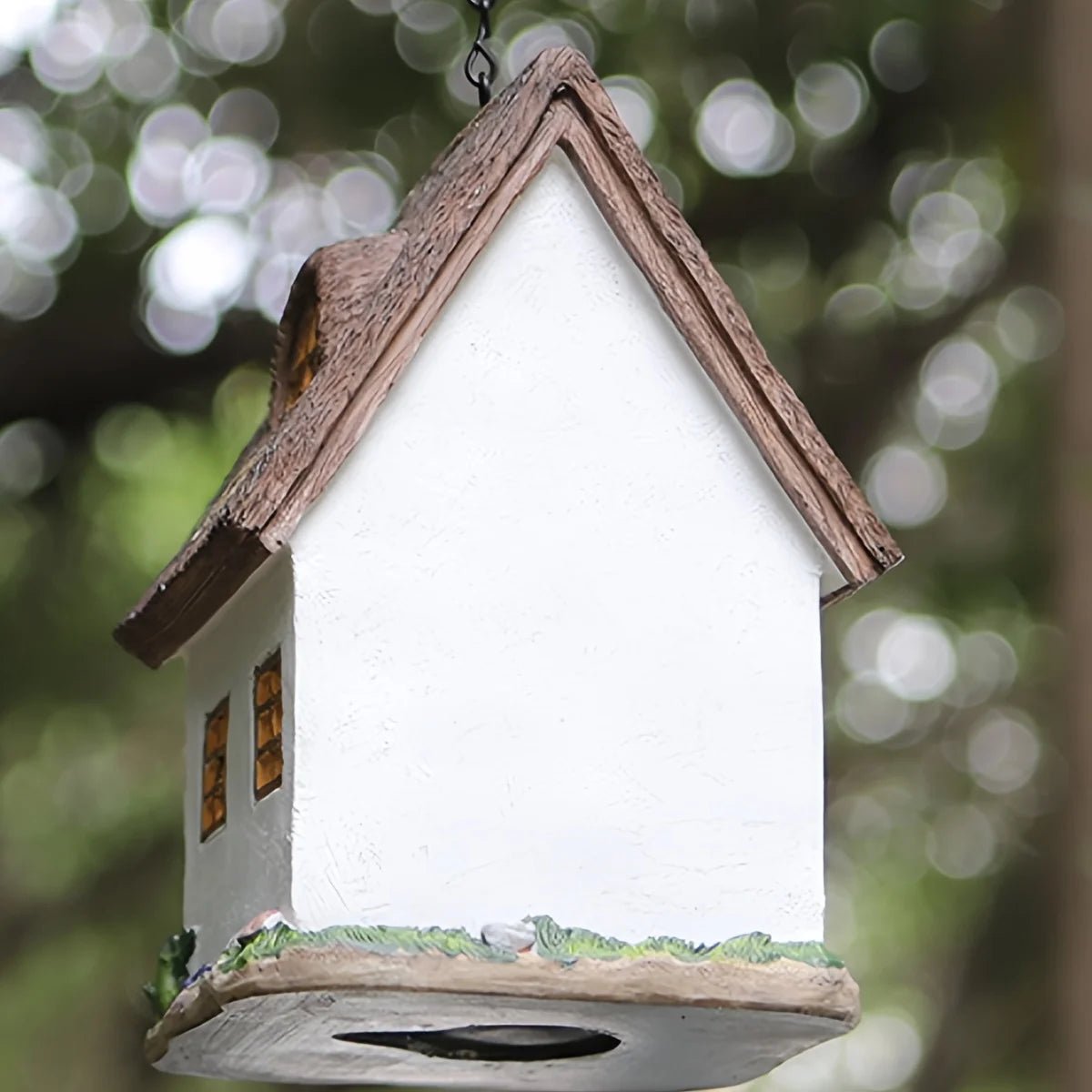 Wholesale Bulk Outdoors Decorative Bird House Hanging Bird's Feeder Resin Yard Country Crafts Landscape Ornaments Bird Parrot Nest Box - Furbury