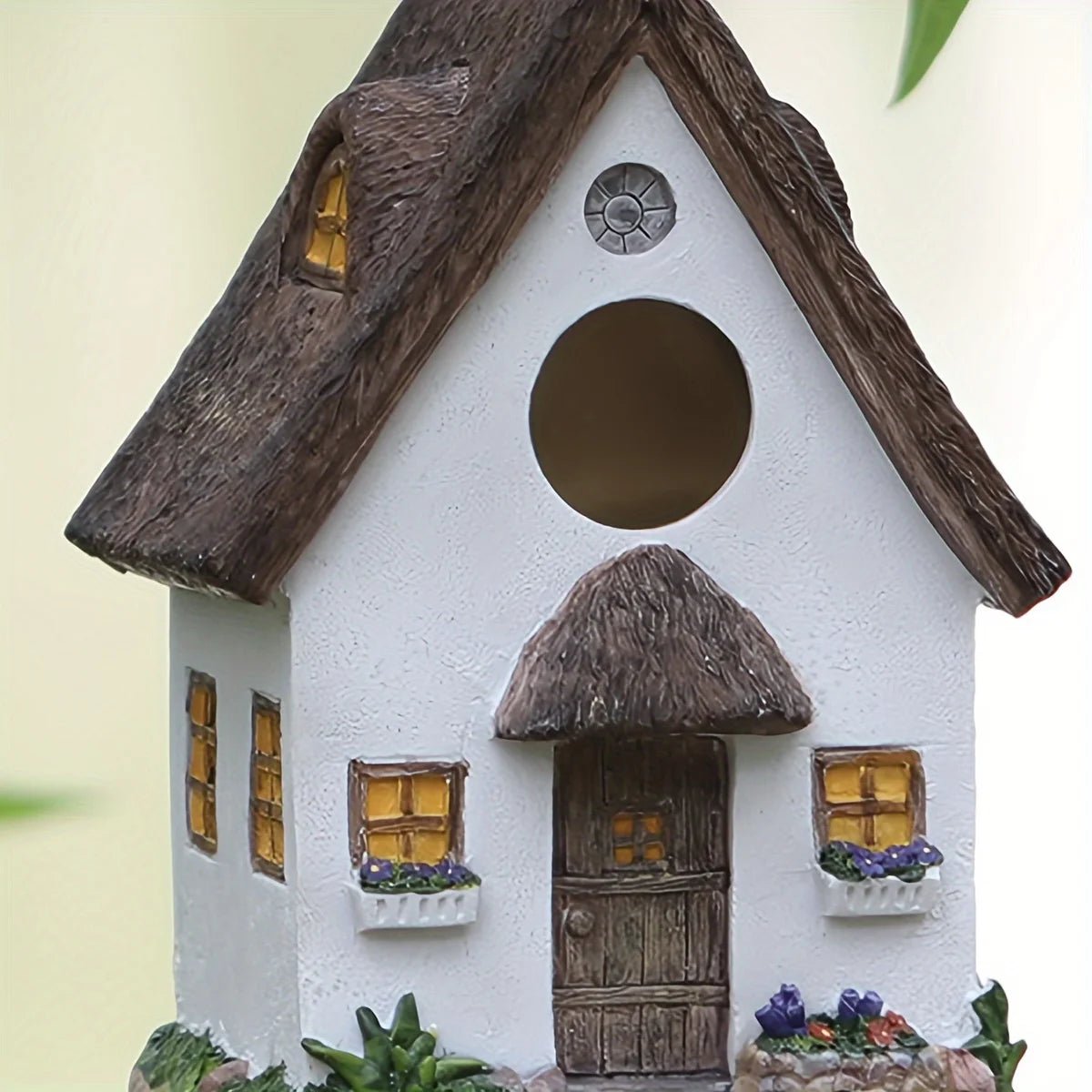 Wholesale Bulk Outdoors Decorative Bird House Hanging Bird's Feeder Resin Yard Country Crafts Landscape Ornaments Bird Parrot Nest Box - Furbury