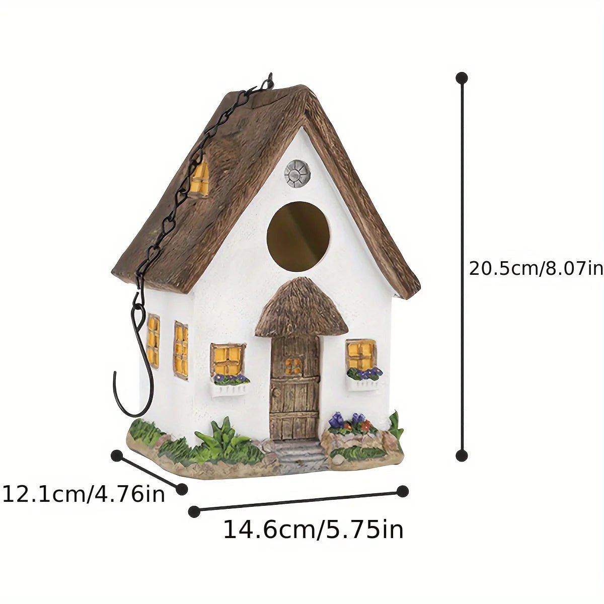 Wholesale Bulk Outdoors Decorative Bird House Hanging Bird's Feeder Resin Yard Country Crafts Landscape Ornaments Bird Parrot Nest Box - Furbury