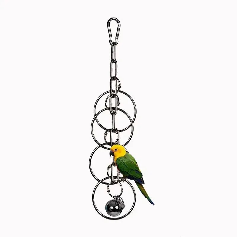Wholesale Bulk Parrot 304 Stainless Steel Toy Gnawing Climbing Large Medium - sized Diamond Gray Machine Puzzle Bird Cage Display Rack Hanging - Furbury