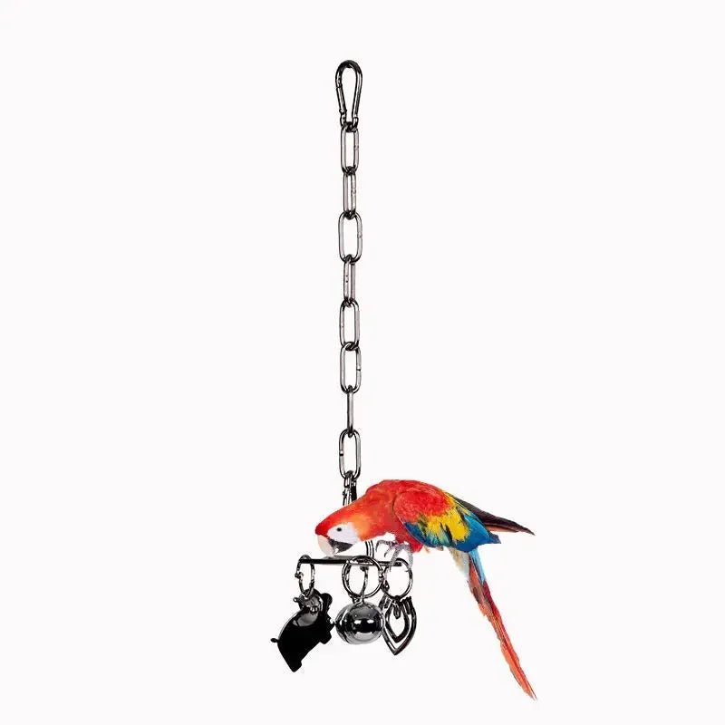 Wholesale Bulk Parrot 304 Stainless Steel Toy Gnawing Climbing Large Medium - sized Diamond Gray Machine Puzzle Bird Cage Display Rack Hanging - Furbury