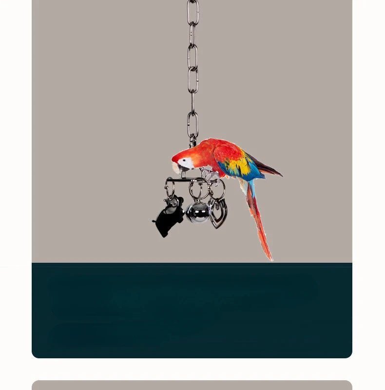 Wholesale Bulk Parrot 304 Stainless Steel Toy Gnawing Climbing Large Medium - sized Diamond Gray Machine Puzzle Bird Cage Display Rack Hanging - Furbury