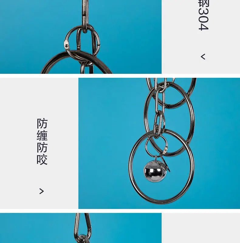 Wholesale Bulk Parrot 304 Stainless Steel Toy Gnawing Climbing Large Medium - sized Diamond Gray Machine Puzzle Bird Cage Display Rack Hanging - Furbury